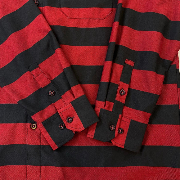 DIXXON Flannel Shirt Mens 3X The Cobain Red Black Striped Flannel Grunge Nirvana - Picture 5 of 15